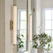 Lisa McDennon Devon LED 25.75 inch Lacquered Brass Bath Light Wall Light in Etched Opal, 40W, 2900K, Linear, Sconce