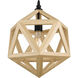 Lante 1 Light 13 inch Black and Wood Pendant Ceiling Light