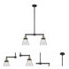 Franklin Restoration Small Cone LED 21 inch Black Antique Brass Chandelier Ceiling Light in Clear Glass, Franklin Restoration
