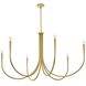 Layne 6 Light 55 inch Brass Chandelier Ceiling Light
