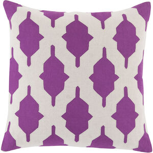 Salma 20 inch Bright Purple, Khaki Pillow Kit