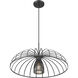 Valencia 1 Light 24 inch Matte Black Pendant Ceiling Light