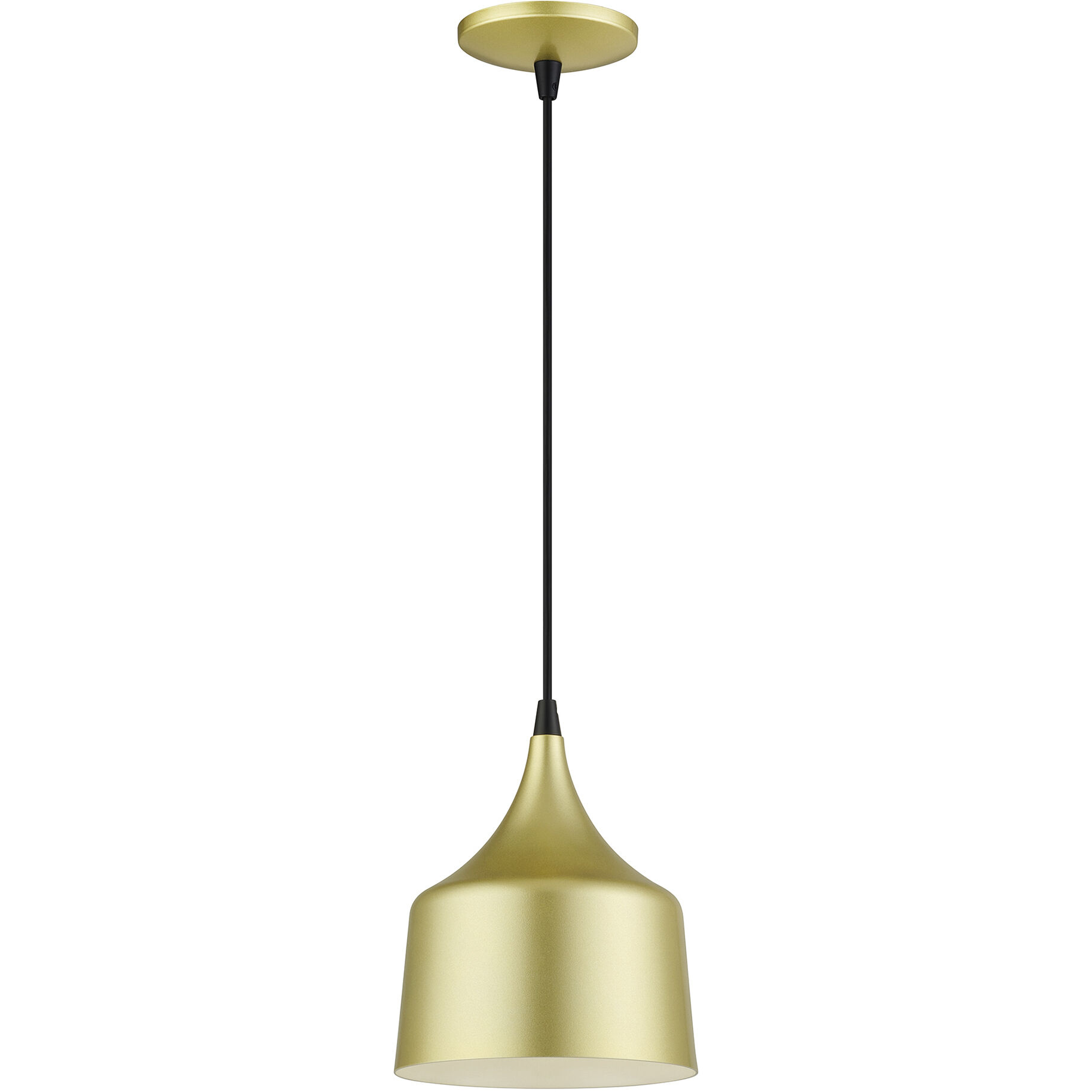 Bolita 8 inch Soft Gold with Black Accents Pendant Ceiling Light