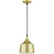 Bolita 8 inch Soft Gold with Black Accents Pendant Ceiling Light