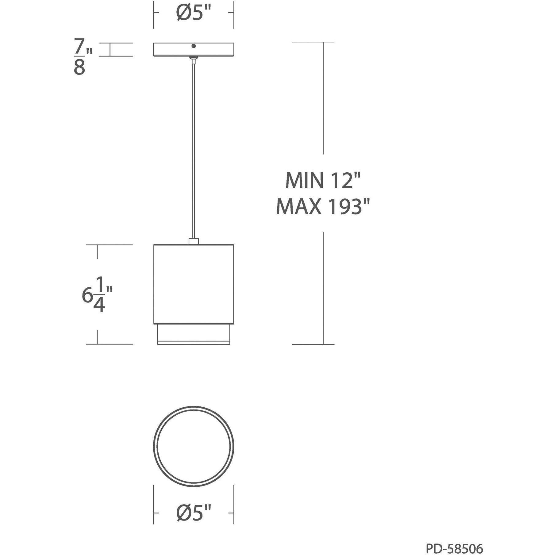 Cloak LED 6.75 inch White Pendant Ceiling Light in 3500K, dweLED