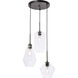 Gene 3 Light 17 inch Black Pendant Ceiling Light