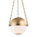 Sphere No.2 2 Light 16.5 inch Aged Brass Pendant Ceiling Light