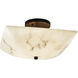 Lumenaria 2 Light 14 inch Dark Bronze Semi-Flush Bowl Ceiling Light in Incandescent