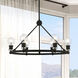 Lansdale 6 Light 25 inch Black with Brushed Nickel Accents Chandelier Ceiling Light