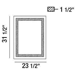 Aspen 32 X 24 inch Silver Mirror, Small