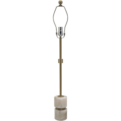 Ipori 34 inch 60.00 watt White and Brass Buffet Lamp Portable Light