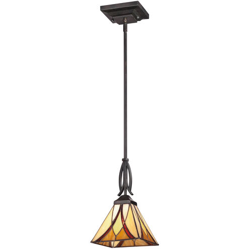 Asheville 1 Light 7 inch Valiant Bronze Mini Pendant Ceiling Light, Naturals