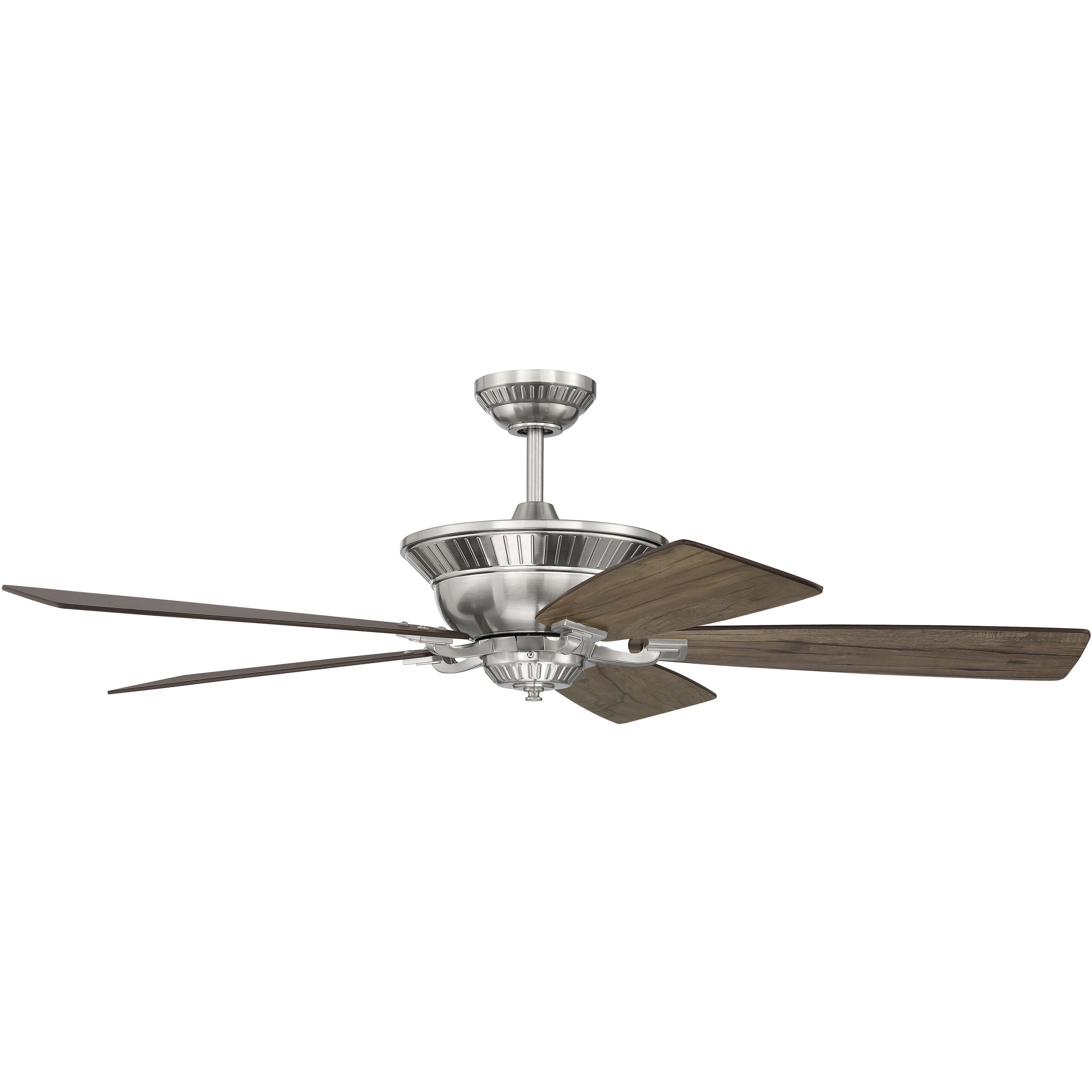 Forum 52 inch Brushed Polished Nickel with Dark Cedar/Weathered Mesquite Blades Ceiling Fan