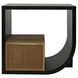 Burton 30 X 28 inch Hand Rubbed Black Side Table, Left