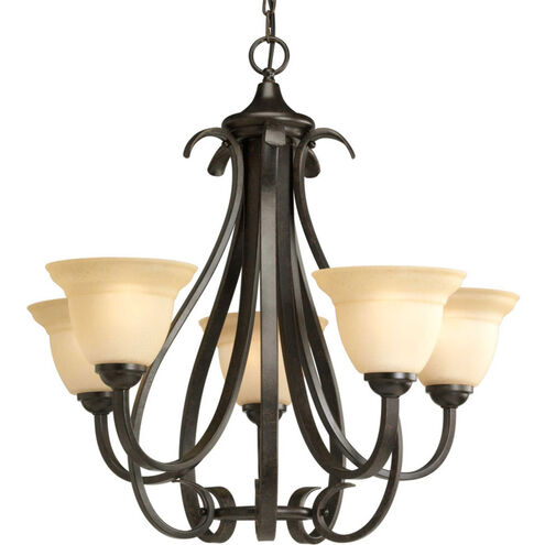 Torino 5 Light 26.13 inch Forged Bronze Chandelier Ceiling Light