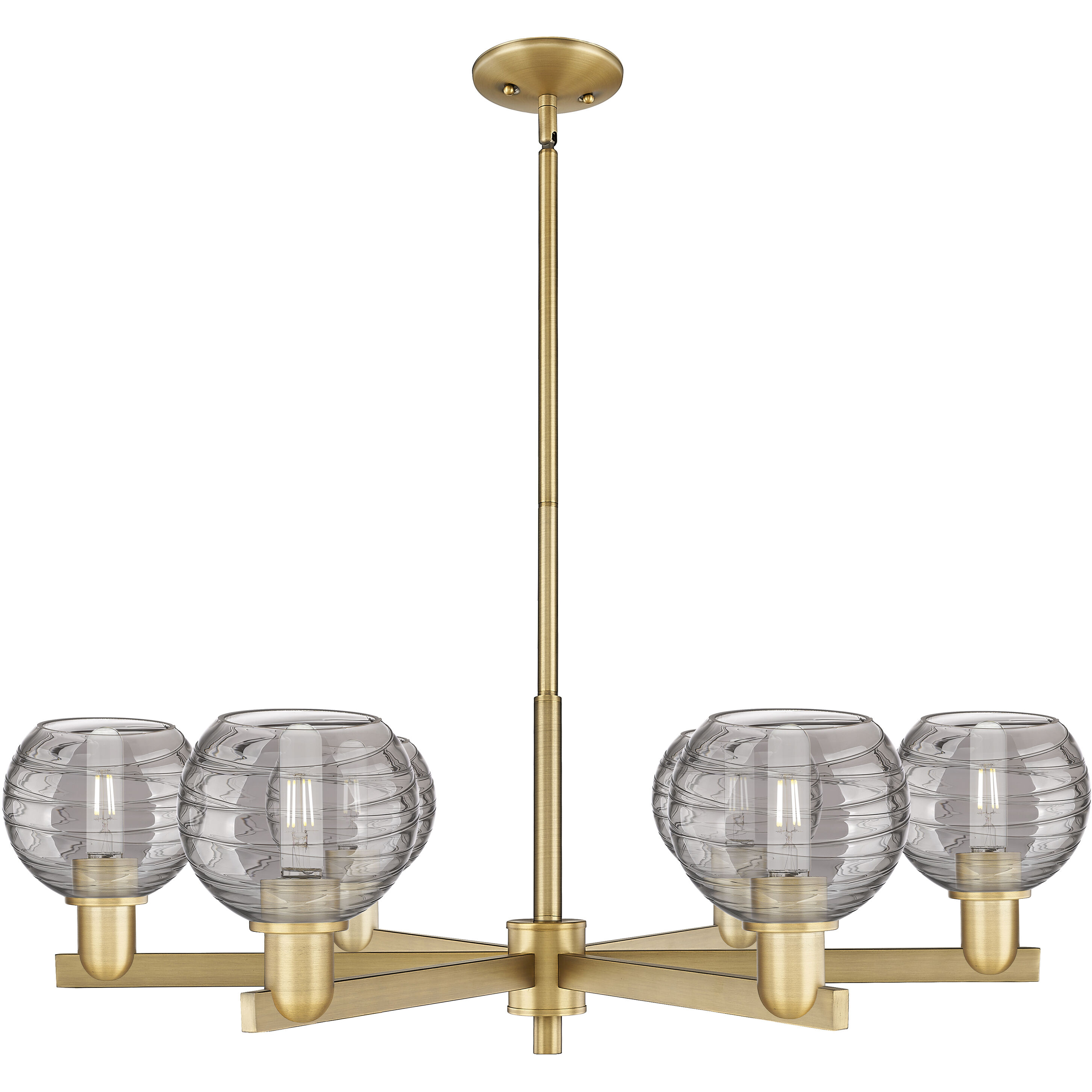 Athens Deco Swirl 6 Light 23.88 inch Chandelier