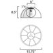 Cestino 1 Light 15.75 inch Weathered White Flush Mount Ceiling Light