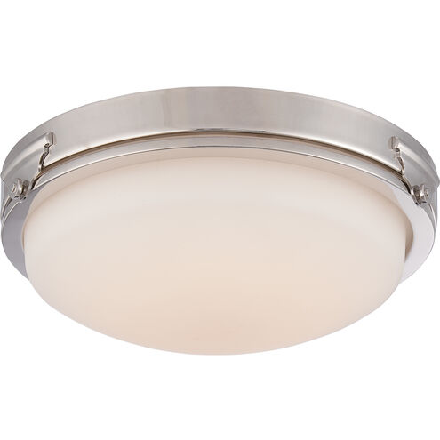 Crest LED 13 inch Polished Nickel Flush Mount Ceiling Light