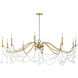 Mariposa 10 Light 60 inch Warm Brass Chandelier Ceiling Light