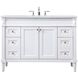 Bennett 48 X 21 X 35 inch White Vanity Sink Set