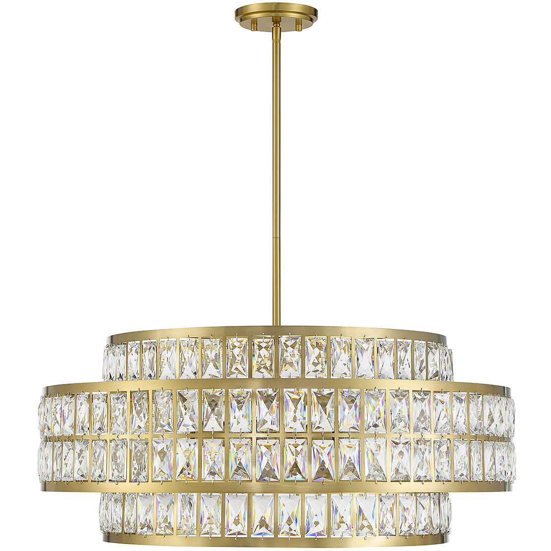 Renzo 6 Light 28 inch Warm Brass Pendant Ceiling Light