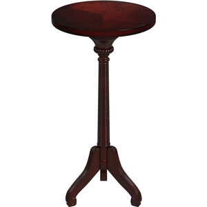 Florence Pedestal Side Table in Medium Brown
