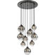 Neveh 9 Light 24 inch Gun Metal Pan Pendant Ceiling Light