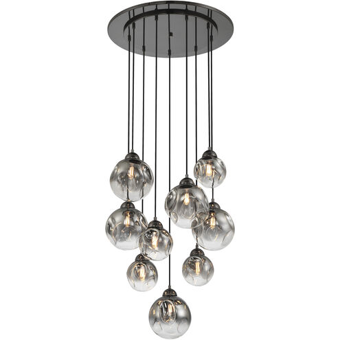 Neveh 9 Light 24 inch Gun Metal Pan Pendant Ceiling Light