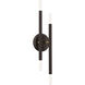 Soho 4 Light 5 inch Bronze with Antique Brass Accents ADA Sconce Wall Light