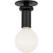 Drew & Jonathan Malcolm 1 Light 4.72 inch Midnight Black Flush Mount Ceiling Light in LED
