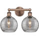 Edison Athens Deco Swirl 2 Light 17 inch Antique Copper Bath Vanity Light Wall Light