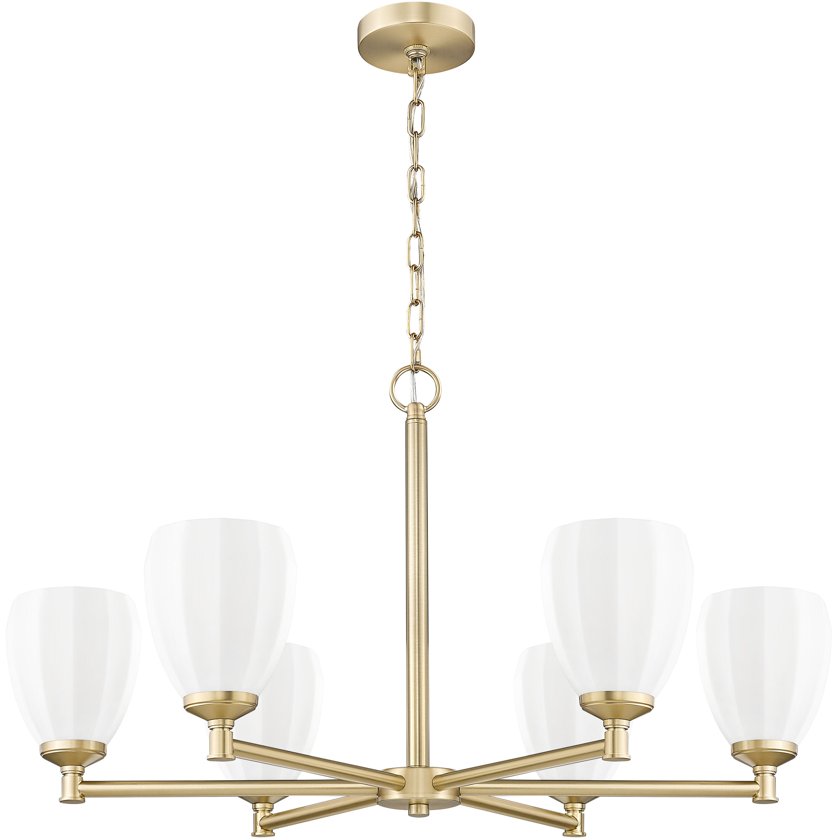Oren 6 Light 32 inch Modern Gold Chandelier Ceiling Light