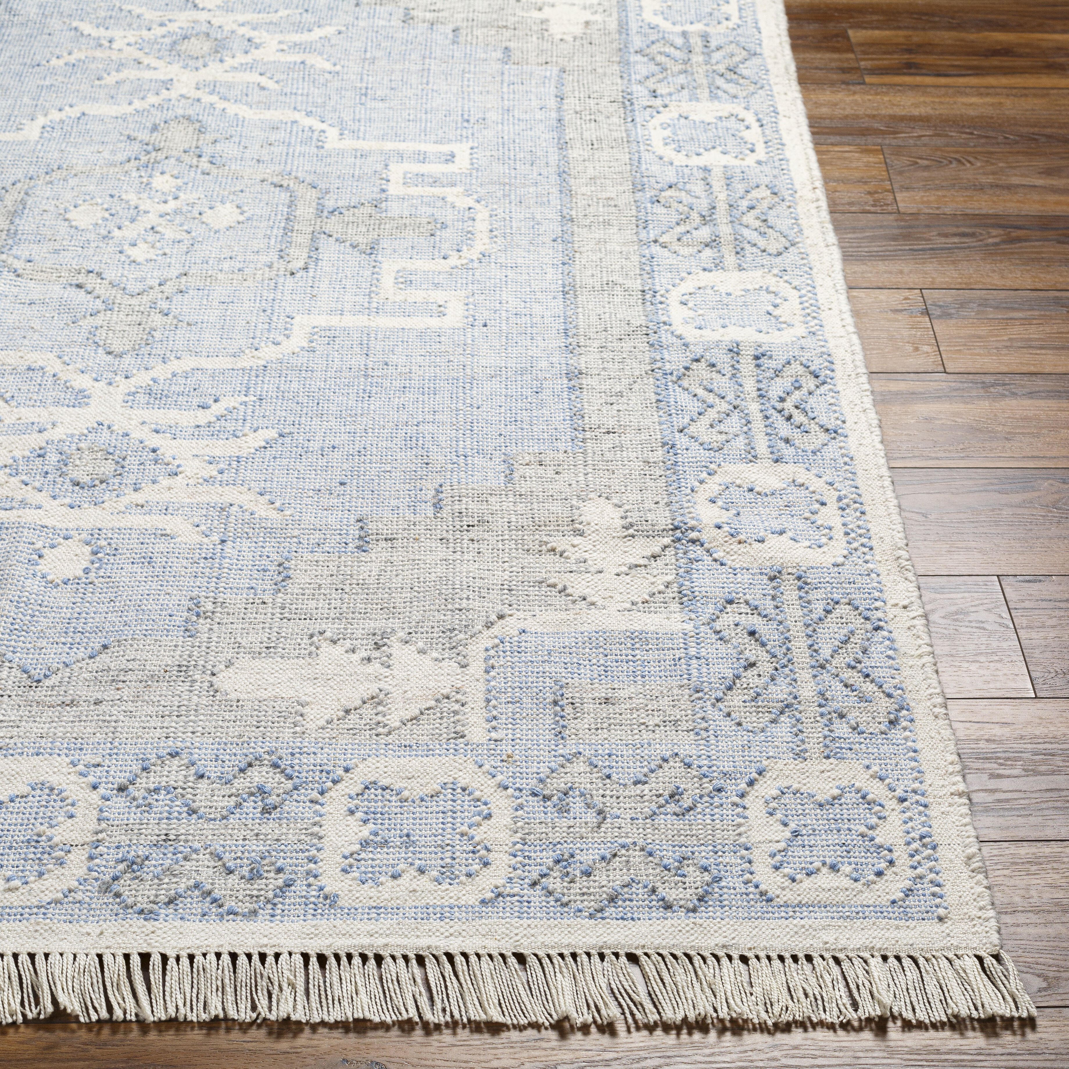 Bursa 96 X 30 inch Light Blue Rug, Runner