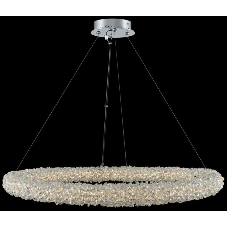 Lina LED 32 inch Chrome Pendant Ceiling Light