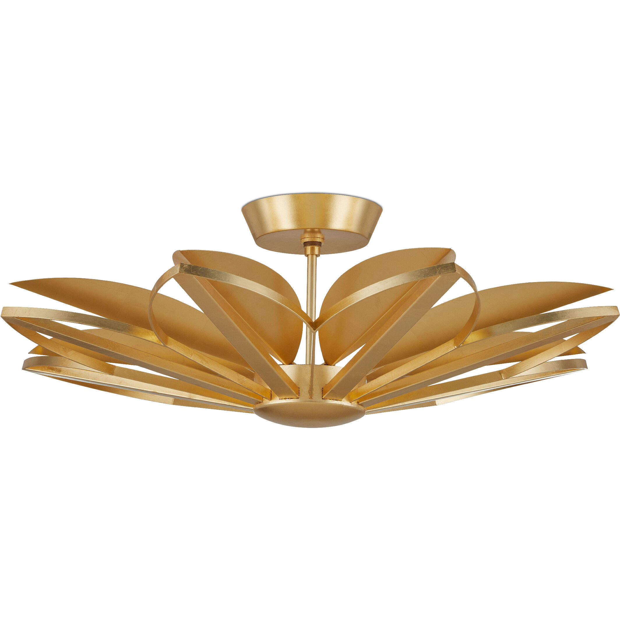 Stewart 8 Light 31.5 inch Gold Leaf Semi-Flush Mount Ceiling Light