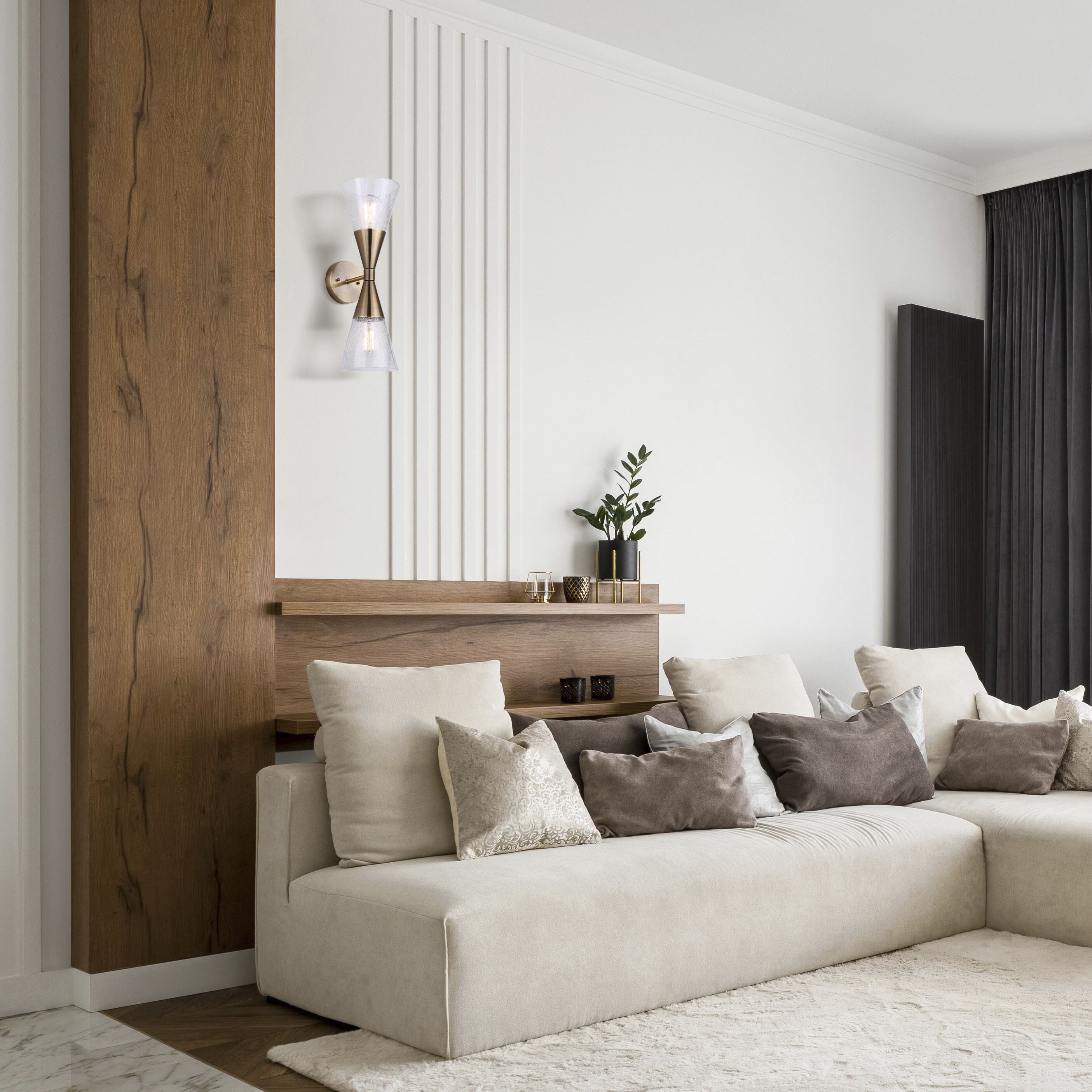 Lillian 2 Light 6 inch Gold Wall Fixture Wall Light