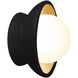 Ambiance Collection Wall Sconce Wall Light in Carbon Matte Black/Champagne Gold