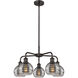 Ballston Rochester 5 Light 23.88 inch Oil Rubbed Bronze Stem Hung Chandelier Ceiling Light