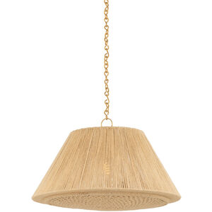 Mystic 1 Light 24 inch Aged Brass Pendant Ceiling Light