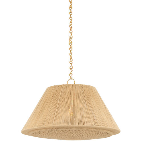 Mystic 1 Light 24 inch Aged Brass Pendant Ceiling Light