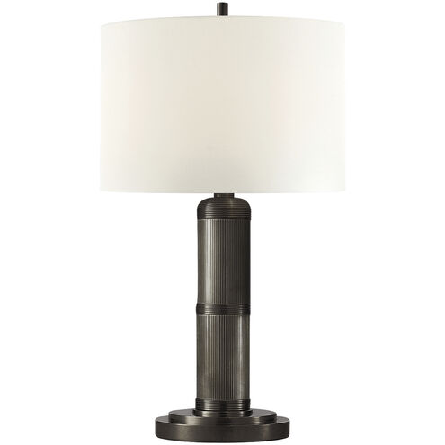 Thomas O'Brien Longacre 16 inch 25 watt Bronze Table Lamp Portable Light in Linen, Small