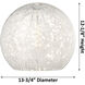 Edison White Mouchette 1 Light 13.75 inch Brushed Satin Nickel Stem Hung Pendant Ceiling Light