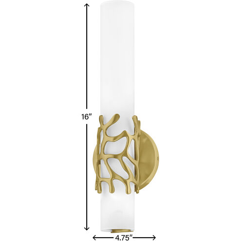 Lyra LED 5 inch Lacquered Brass Bath Light Wall Light