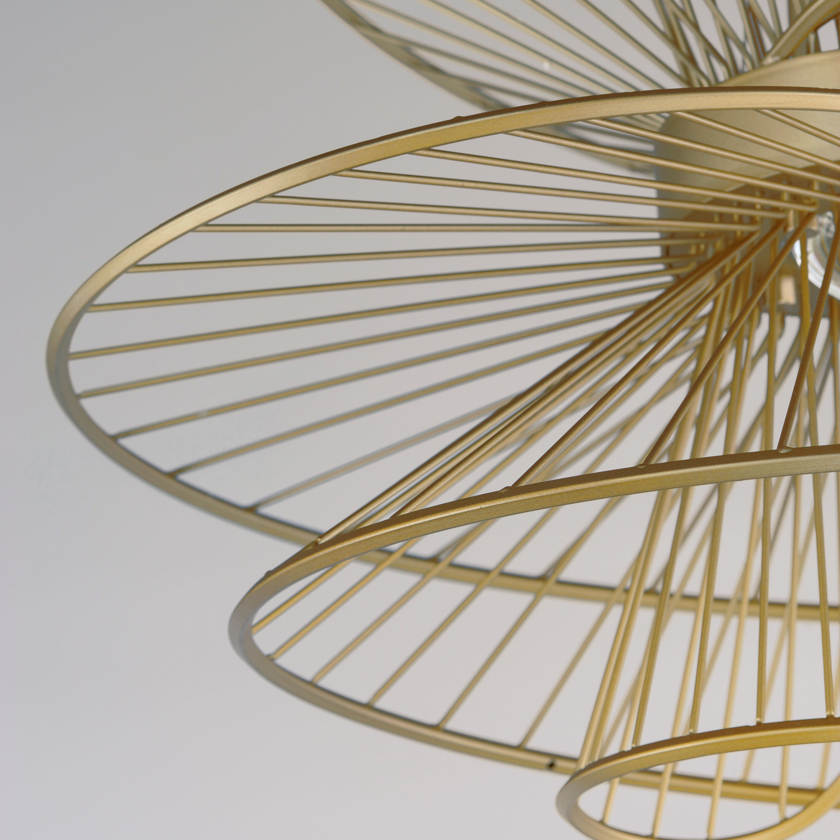 Zeta Suspension Pendant Ceiling Light in Natural Aged Brass