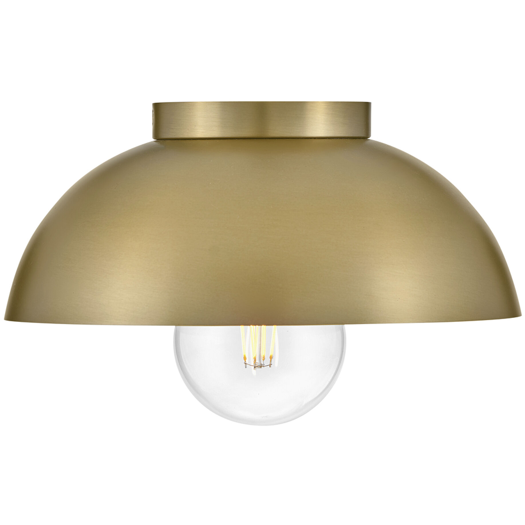 Stu LED 11 inch Lacquered Brass Foyer Light Ceiling Light, Flush Mount