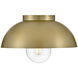 Stu LED 11 inch Lacquered Brass Foyer Light Ceiling Light, Flush Mount