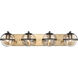 Davenay Vanity Light Wall Light in Satin Brass with Matte Black