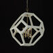 Geo 4 Light 24 inch Flat White and Matte Brass Pendant Ceiling Light