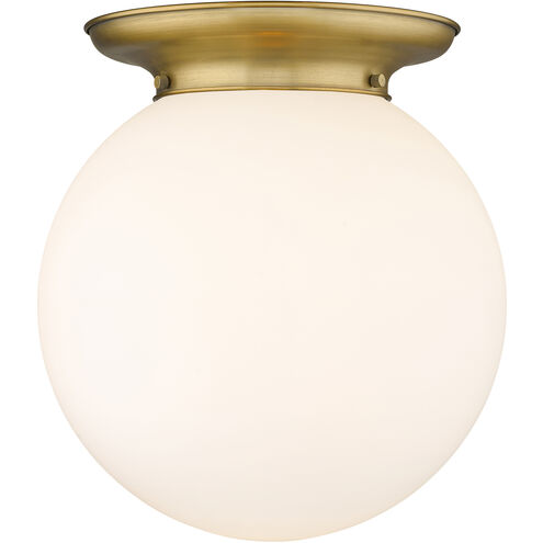 Beacon 1 Light 14 inch Brushed Brass Flush Mount Ceiling Light