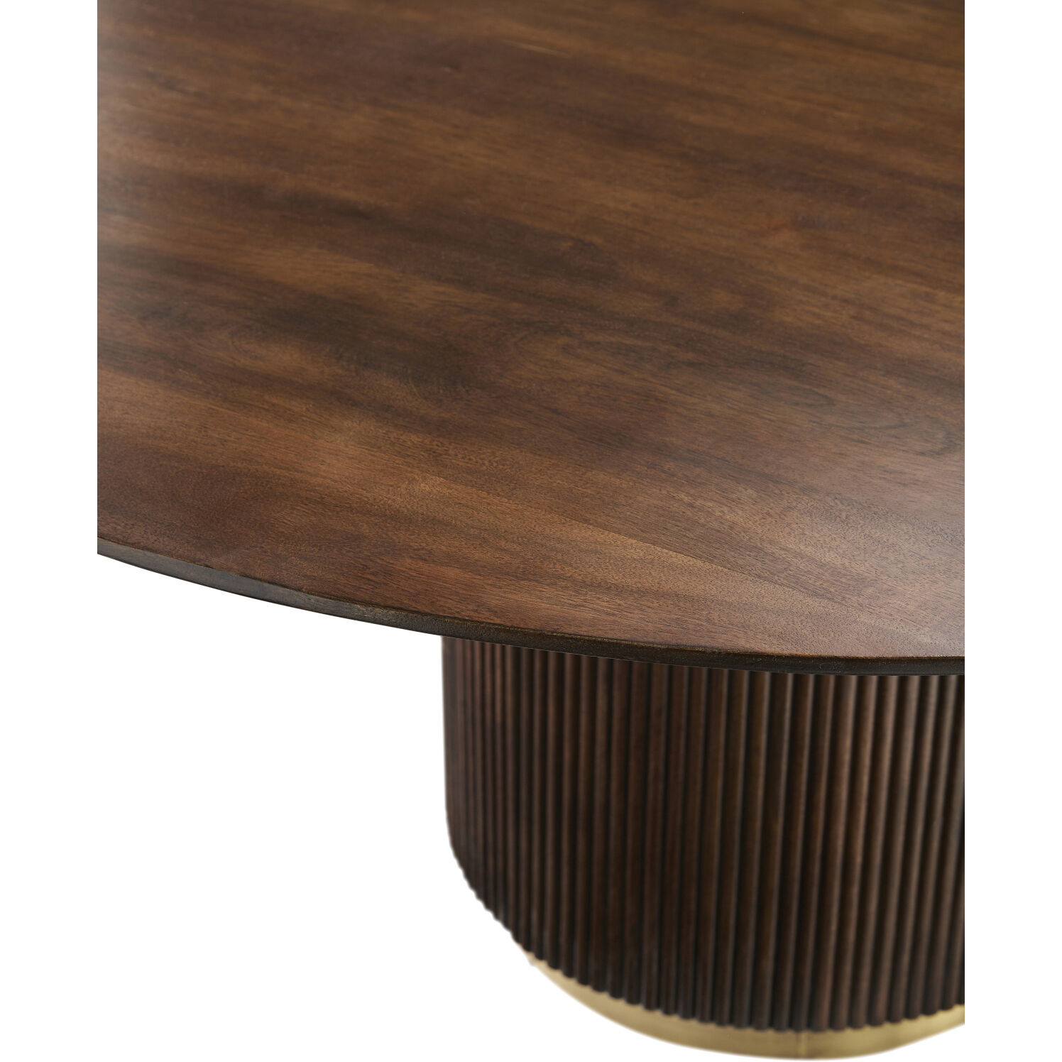 Nems 60 X 60 inch Dark Brown / Dark Brown / Gold Dining Table